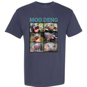 Moo Deng Picture Meme Funny Hippo Garment-Dyed Heavyweight T-Shirt