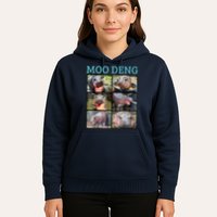 Moo Deng Picture Meme Funny Hippo Hoodie
