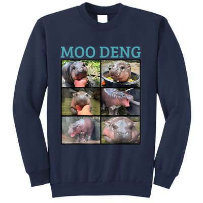 Moo Deng Picture Meme Funny Hippo Sweatshirt