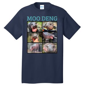 Moo Deng Picture Meme Funny Hippo Tall T-Shirt