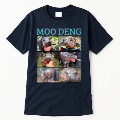Moo Deng Picture Meme Funny Hippo Tall T-Shirt