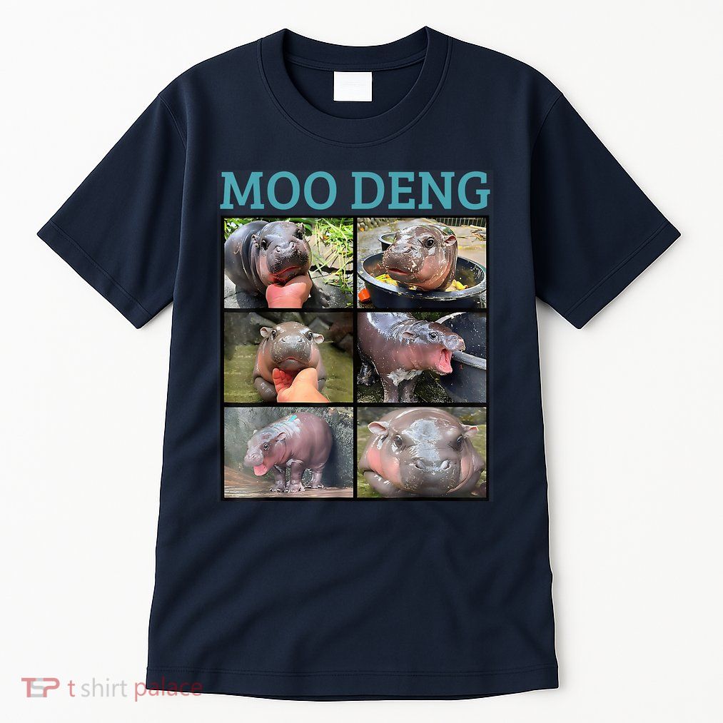 Moo Deng Picture Meme Funny Hippo Tall T-Shirt