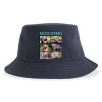 Moo Deng Picture Meme Funny Hippo Sustainable Bucket Hat