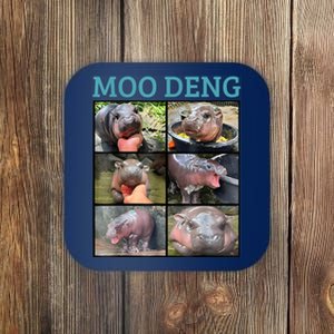 Moo Deng Picture Meme Funny Hippo Coaster