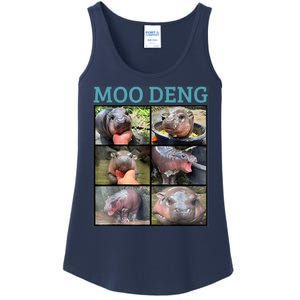 Moo Deng Picture Meme Funny Hippo Ladies Essential Tank