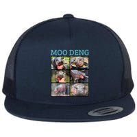 Moo Deng Picture Meme Funny Hippo Flatbill Hat