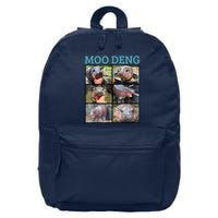 Moo Deng Picture Meme Funny Hippo 16 in Basic Backpack