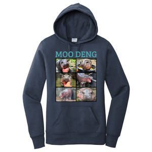 Moo Deng Picture Meme Funny Hippo Women's Pullover Hoodie