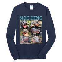 Moo Deng Picture Meme Funny Hippo Tall Long Sleeve T-Shirt