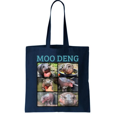 Moo Deng Picture Meme Funny Hippo Bag