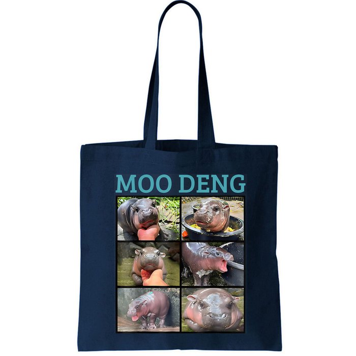Moo Deng Picture Meme Funny Hippo Bag