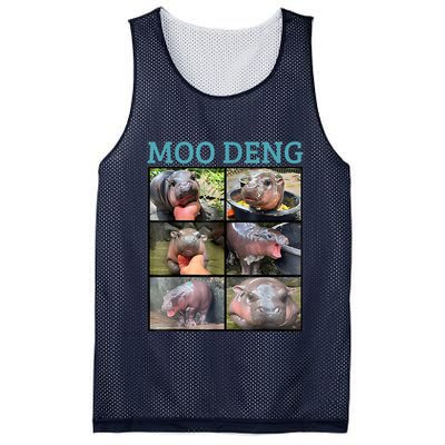 Moo Deng Picture Meme Funny Hippo Mesh Reversible Basketball Jersey Tank