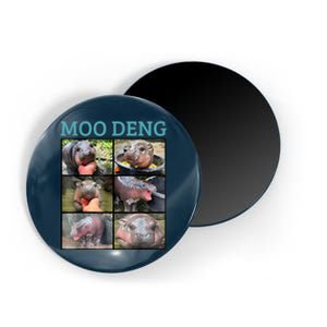 Moo Deng Picture Meme Funny Hippo Magnet