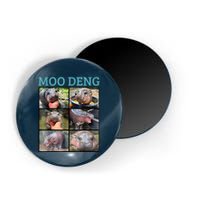 Moo Deng Picture Meme Funny Hippo Magnet