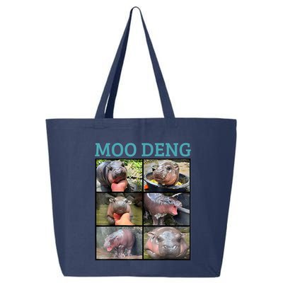 Moo Deng Picture Meme Funny Hippo 25L Jumbo Tote