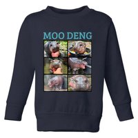 Moo Deng Picture Meme Funny Hippo Toddler Sweatshirt