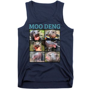 Moo Deng Picture Meme Funny Hippo Tank Top