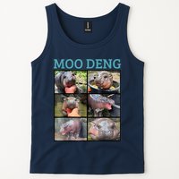 Moo Deng Picture Meme Funny Hippo Tank Top