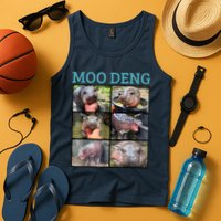 Moo Deng Picture Meme Funny Hippo Tank Top