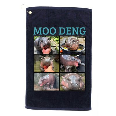Moo Deng Picture Meme Funny Hippo Golf Towel