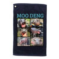 Moo Deng Picture Meme Funny Hippo Golf Towel