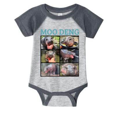 Moo Deng Picture Meme Funny Hippo Infant Baby Jersey Bodysuit