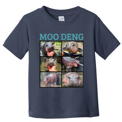 Moo Deng Picture Meme Funny Hippo Toddler T-Shirt