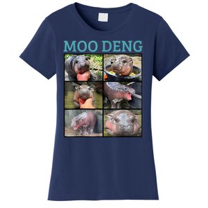 Moo Deng Picture Meme Funny Hippo Women's T-Shirt