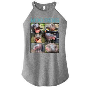 Moo Deng Picture Meme Funny Hippo Women's Perfect Tri Rocker Tank