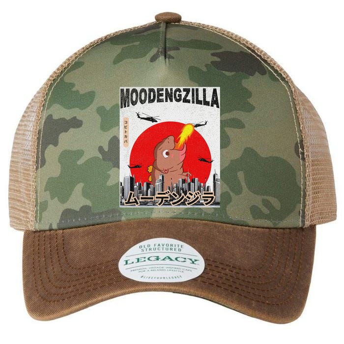 Moo Deng Pygmy Hippopotamus Funny Moodengzilla Legacy Tie Dye Trucker Hat