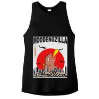 Moo Deng Pygmy Hippopotamus Funny Moodengzilla Ladies PosiCharge Tri-Blend Wicking Tank