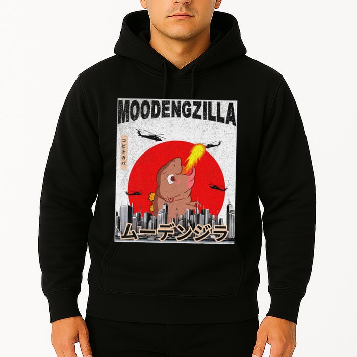 Moo Deng Pygmy Hippopotamus Funny Moodengzilla Hoodie