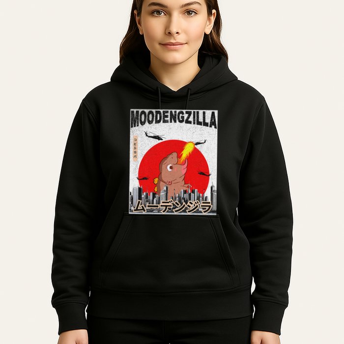 Moo Deng Pygmy Hippopotamus Funny Moodengzilla Hoodie