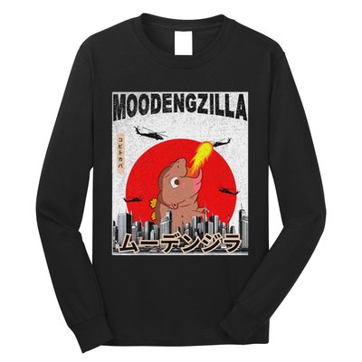 Moo Deng Pygmy Hippopotamus Funny Moodengzilla Long Sleeve Shirt