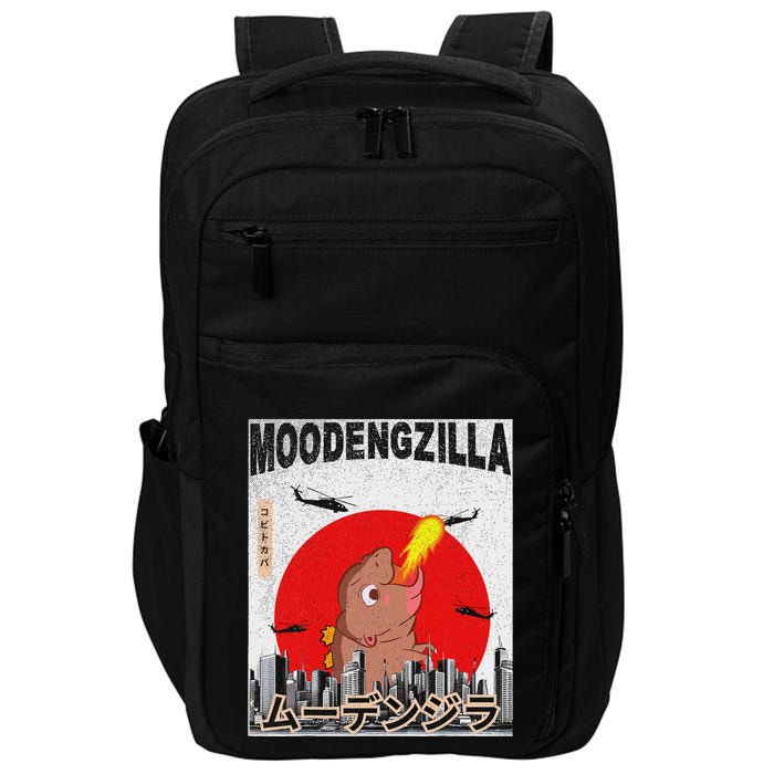 Moo Deng Pygmy Hippopotamus Funny Moodengzilla Impact Tech Backpack