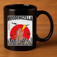Moo Deng Pygmy Hippopotamus Funny Moodengzilla 11oz C Handle Ceramic Mug