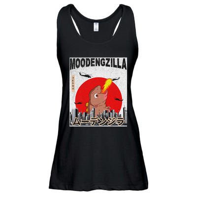 Moo Deng Pygmy Hippopotamus Funny Moodengzilla Ladies Essential Flowy Tank