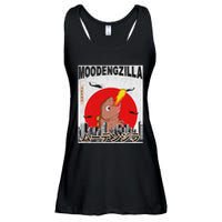 Moo Deng Pygmy Hippopotamus Funny Moodengzilla Ladies Essential Flowy Tank