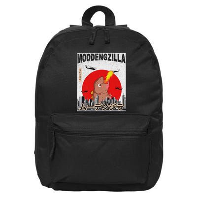 Moo Deng Pygmy Hippopotamus Funny Moodengzilla 16 in Basic Backpack