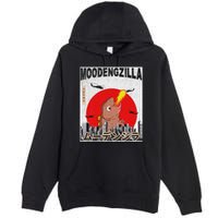 Moo Deng Pygmy Hippopotamus Funny Moodengzilla Premium Pullover Hoodie