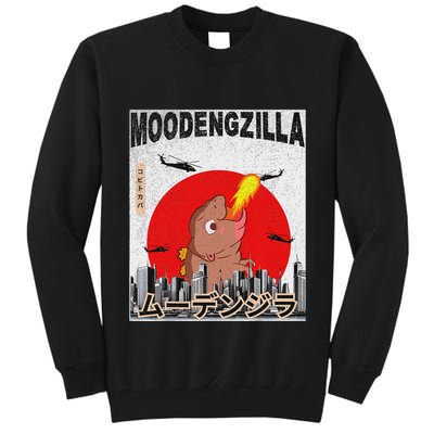 Moo Deng Pygmy Hippopotamus Funny Moodengzilla Tall Sweatshirt
