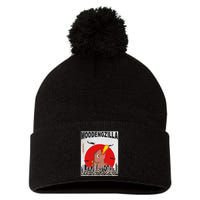 Moo Deng Pygmy Hippopotamus Funny Moodengzilla Pom Pom 12in Knit Beanie