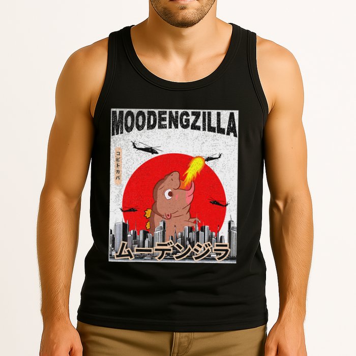 Moo Deng Pygmy Hippopotamus Funny Moodengzilla Tank Top