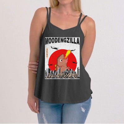Moo Deng Pygmy Hippopotamus Funny Moodengzilla Women's Strappy Tank