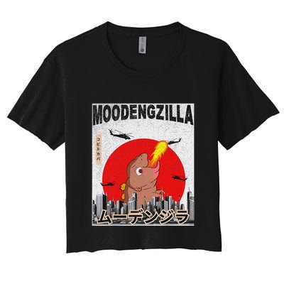 Moo Deng Pygmy Hippopotamus Funny Moodengzilla Crop Top