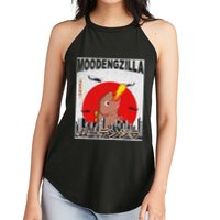 Moo Deng Pygmy Hippopotamus Funny Moodengzilla Women's Perfect Tri Rocker Tank