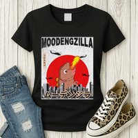 Moo Deng Pygmy Hippopotamus Funny Moodengzilla Womens T-Shirt