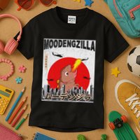 Moo Deng Pygmy Hippopotamus Funny Moodengzilla Kids T-Shirt