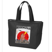 Moo Deng Pygmy Hippopotamus Funny Moodengzilla Zip Tote Bag