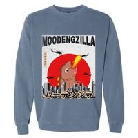 Moo Deng Pygmy Hippopotamus Funny Moodengzilla Garment-Dyed Sweatshirt